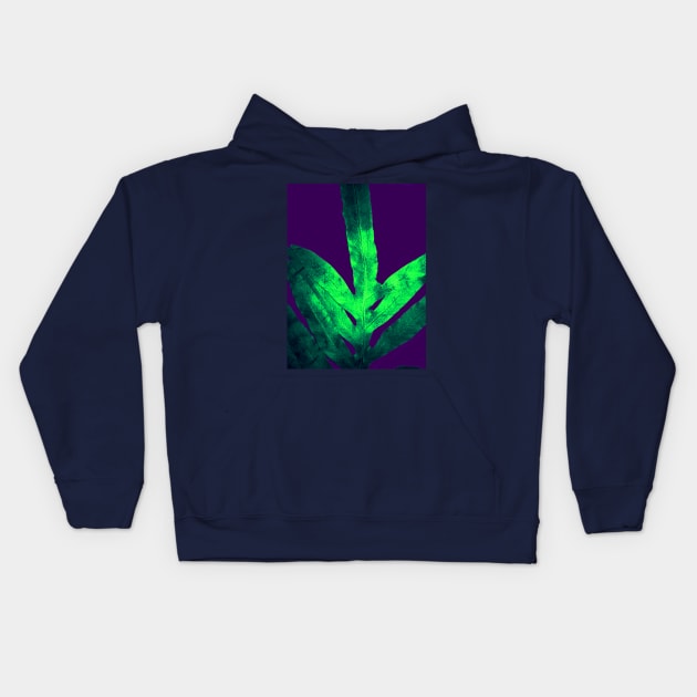 Purple Fern Kids Hoodie by ANoelleJay